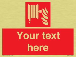 Custom Fire hose reel Sign